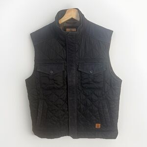 RedHead Ranch Mens Wilsons Creek Quilted Vest Black Cowboy GORP Rugged Large